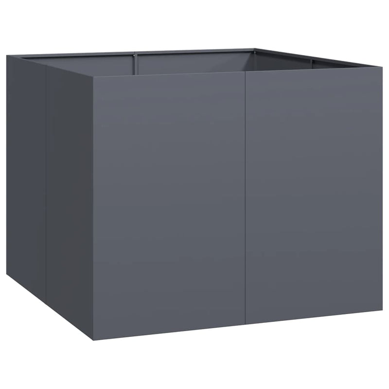 Load image into Gallery viewer, Vidaxl plantenbak 100x100x80 cm staal antracietkleurig
