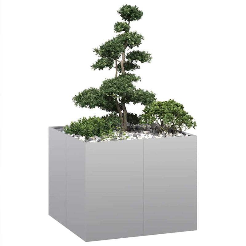 Load image into Gallery viewer, Vidaxl plantenbak 100x100x80 cm gegalvaniseerd staal
