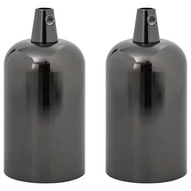 Vidaxl lamphouders 2 st glanzend zwart e27