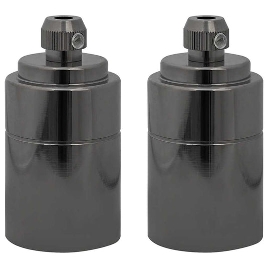 Vidaxl lamphouders 2 st glanzend zwart e27