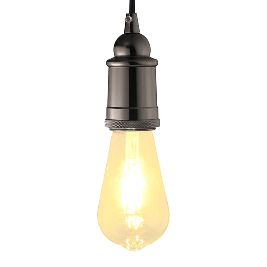 Vidaxl lamphouders 2 st glanzend zwart e27