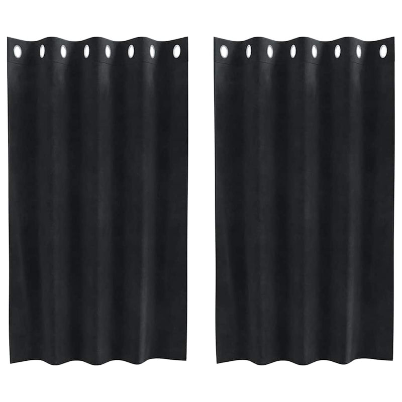 Load image into Gallery viewer, Vidaxl verduisterende gordijnen 2 pcs zwart 140 x 140 cm fluweel
