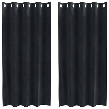 Vidaxl verduisterende gordijnen 2 pcs zwart 140 x 175 cm fluweel