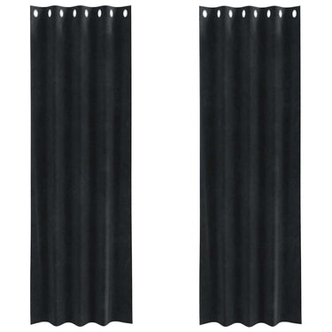 Vidaxl verduisterende gordijnen 2 pcs zwart 140 x 225 cm fluweel