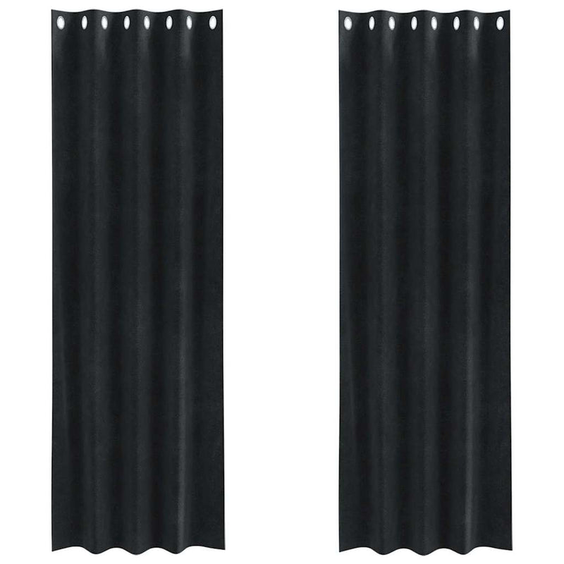 Load image into Gallery viewer, Vidaxl verduisterende gordijnen 2 pcs zwart 140 x 260 cm fluweel
