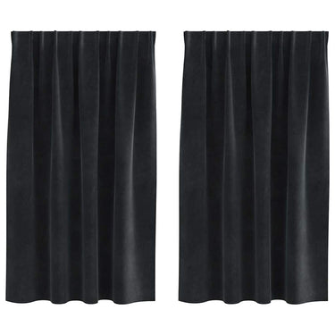 Vidaxl verduisterende gordijnen 2 pcs zwart 140 x 140 cm fluweel