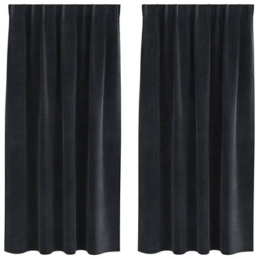 Vidaxl verduisterende gordijnen 2 pcs zwart 140 x 175 cm fluweel