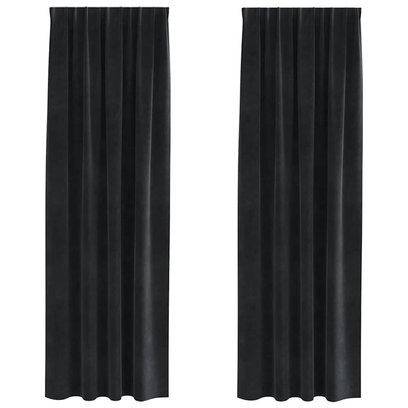 Load image into Gallery viewer, Vidaxl verduisterende gordijnen 2 pcs zwart 140 x 225 cm fluweel
