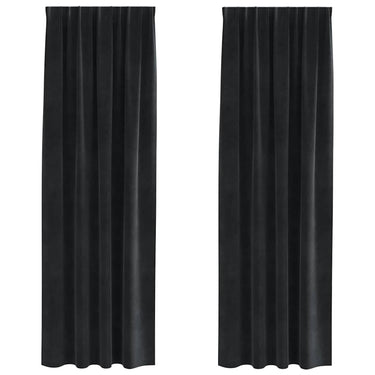 Vidaxl verduisterende gordijnen 2 pcs zwart 140 x 245 cm fluweel