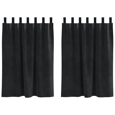 Vidaxl verduisterende gordijnen 2 pcs zwart 140 x 140 cm fluweel