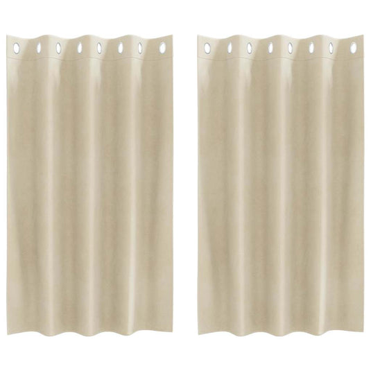Vidaxl verduisterende gordijnen 2 pcs crème 140 x 140 cm fluweel