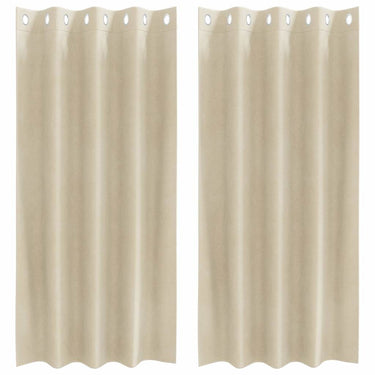 Vidaxl verduisterende gordijnen 2 pcs crème 140 x 175 cm fluweel