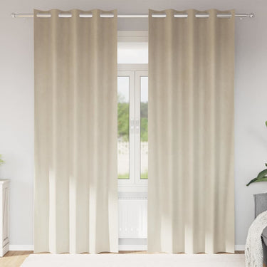 Vidaxl verduisterende gordijnen 2 pcs crème 140 x 260 cm fluweel