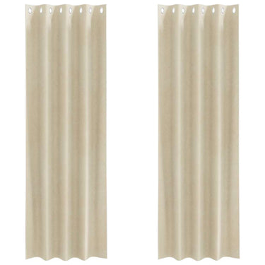Vidaxl verduisterende gordijnen 2 pcs crème 140 x 260 cm fluweel