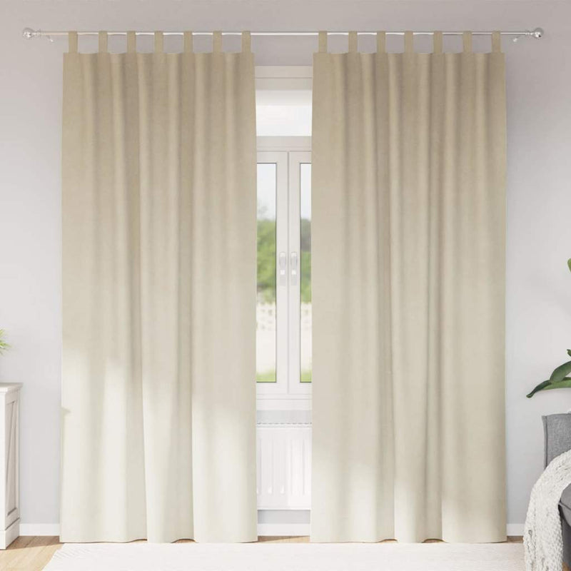 Load image into Gallery viewer, Vidaxl verduisterende gordijnen 2 pcs crème 140 x 225 cm fluweel
