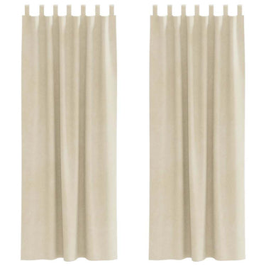 Vidaxl verduisterende gordijnen 2 pcs crème 140 x 225 cm fluweel