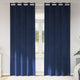 Vidaxl verduisterende gordijnen 2 pcs donkerblauw 140 x 225 cm fluweel