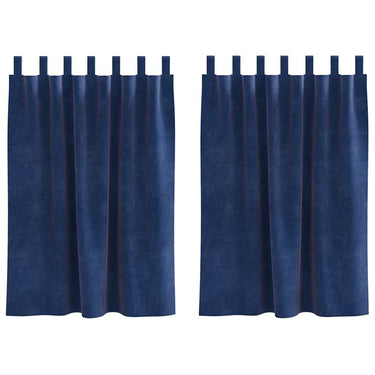 Vidaxl verduisterende gordijnen 2 pcs donkerblauw 140 x 140 cm fluweel