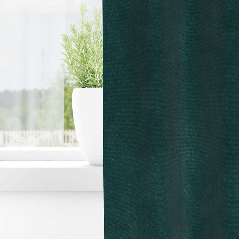 Load image into Gallery viewer, Vidaxl verduisterende gordijnen 2 pcs donkergroen 140 x 175 cm fluweel
