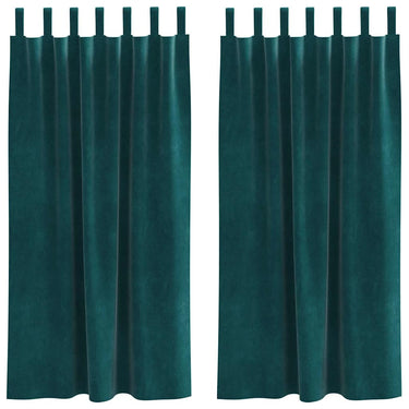 Vidaxl verduisterende gordijnen 2 pcs donkergroen 140 x 175 cm fluweel