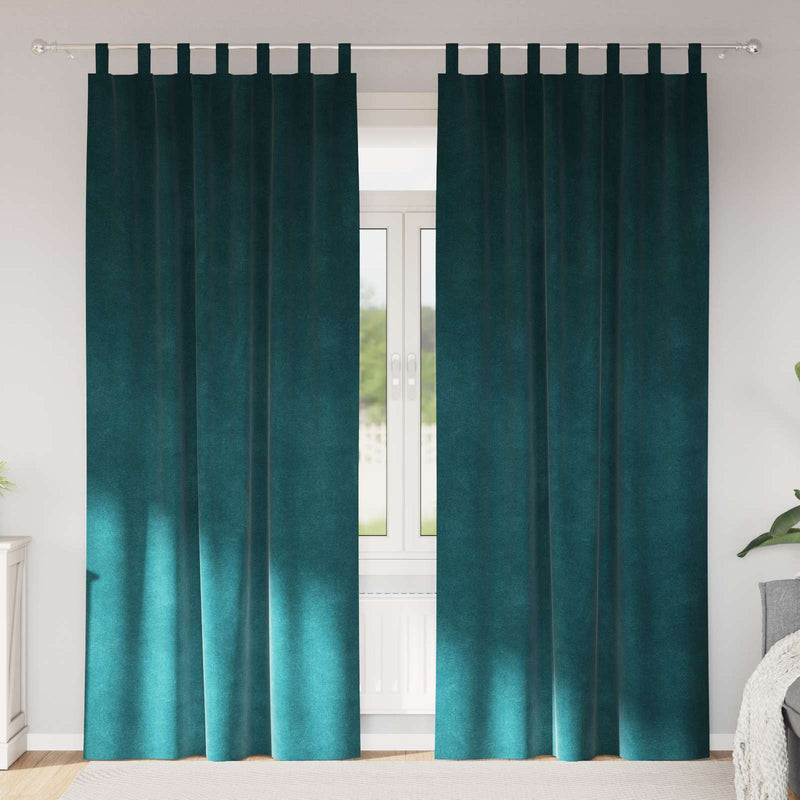 Load image into Gallery viewer, Vidaxl verduisterende gordijnen 2 pcs donkergroen 140 x 245 cm fluweel

