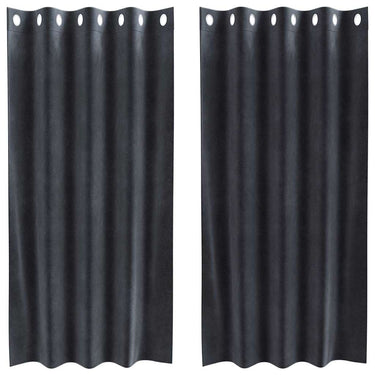 Vidaxl verduisterende gordijnen 2 pcs donkergrijs 140 x 175 cm fluweel