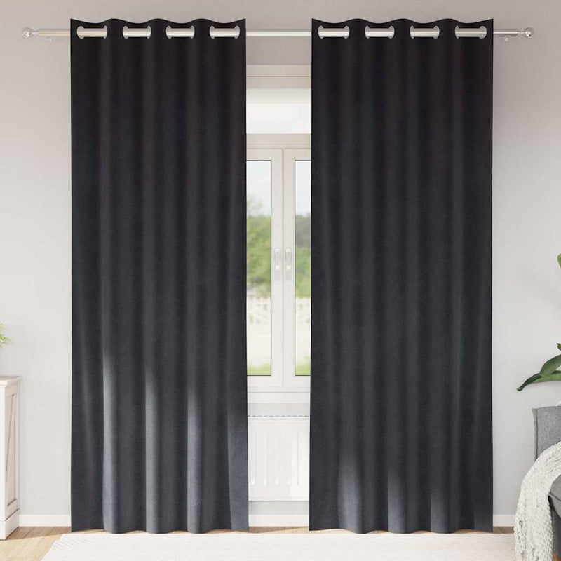 Load image into Gallery viewer, Vidaxl verduisterende gordijnen 2 pcs donkergrijs 140 x 225 cm fluweel
