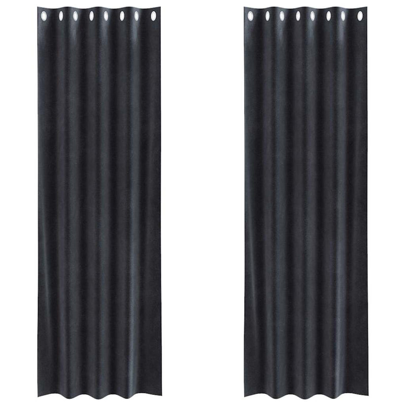 Load image into Gallery viewer, Vidaxl verduisterende gordijnen 2 pcs donkergrijs 140 x 260 cm fluweel
