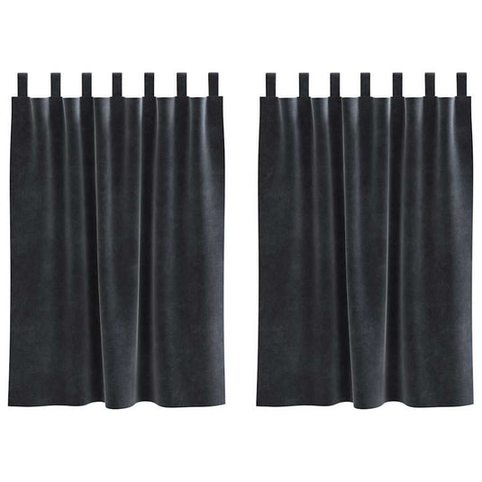 Vidaxl verduisterende gordijnen 2 pcs donkergrijs 140 x 140 cm fluweel