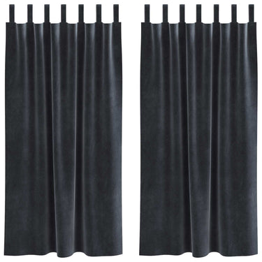 Vidaxl verduisterende gordijnen 2 pcs donkergrijs 140 x 175 cm fluweel