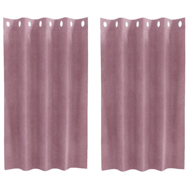 Vidaxl verduisterende gordijnen 2 pcs donkerroze 140 x 140 cm fluweel