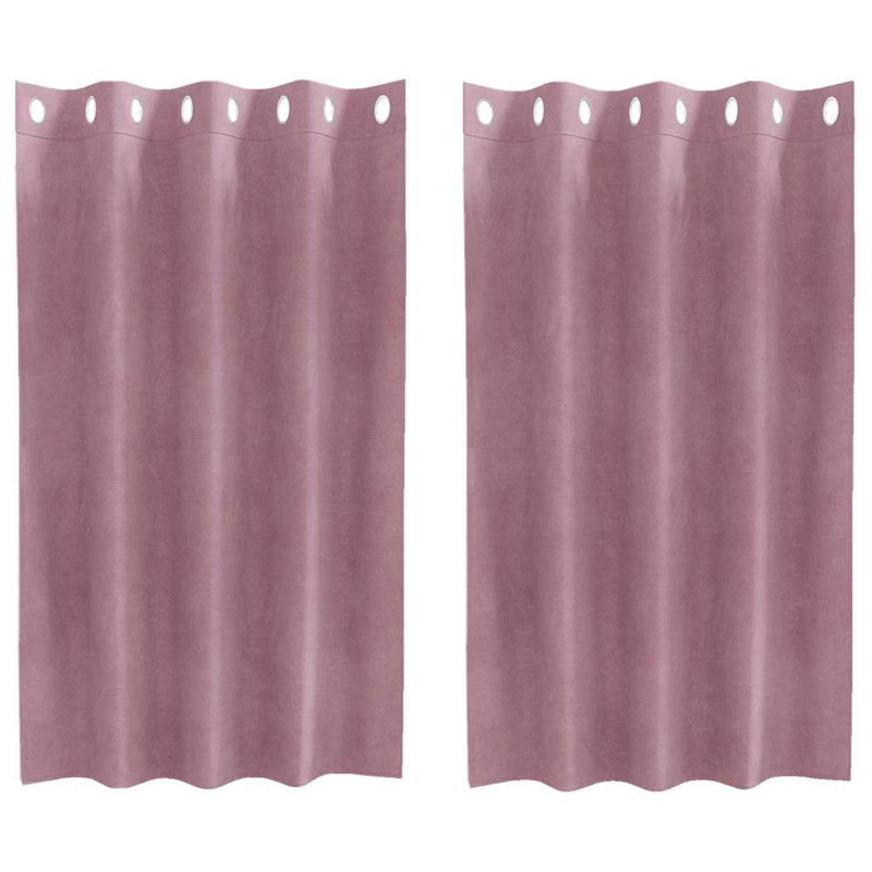 Load image into Gallery viewer, Vidaxl verduisterende gordijnen 2 pcs donkerroze 140 x 140 cm fluweel
