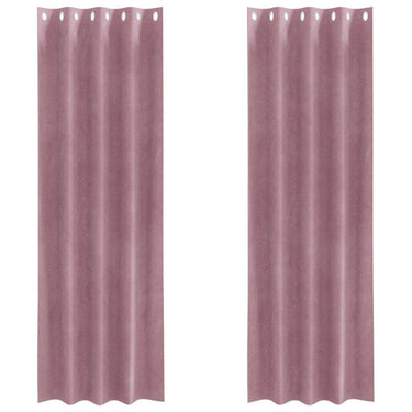Vidaxl verduisterende gordijnen 2 pcs donkerroze 140 x 260 cm fluweel