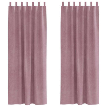 Vidaxl verduisterende gordijnen 2 pcs donkerroze 140 x 260 cm fluweel