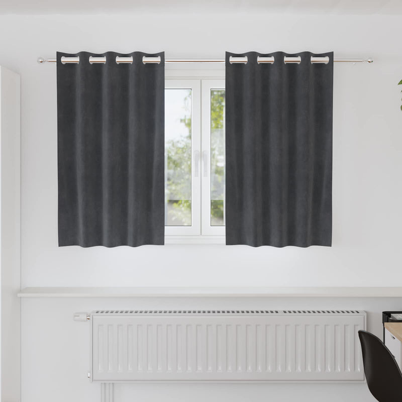 Load image into Gallery viewer, Vidaxl verduisterende gordijnen 2 pcs lichtgrijs 140 x 140 cm fluweel
