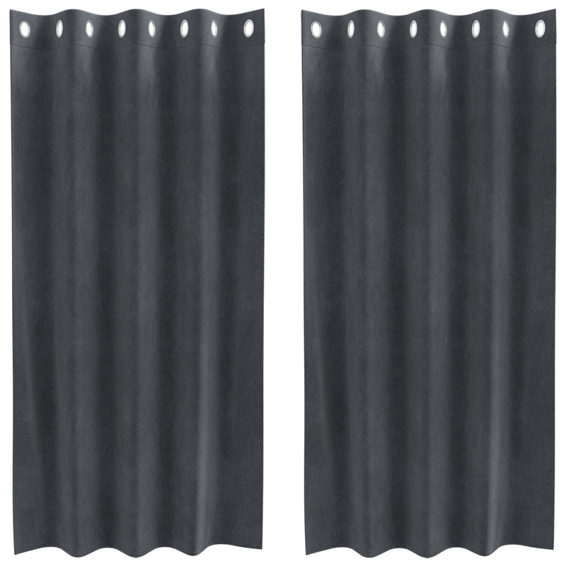 Load image into Gallery viewer, Vidaxl verduisterende gordijnen 2 pcs lichtgrijs 140 x 175 cm fluweel
