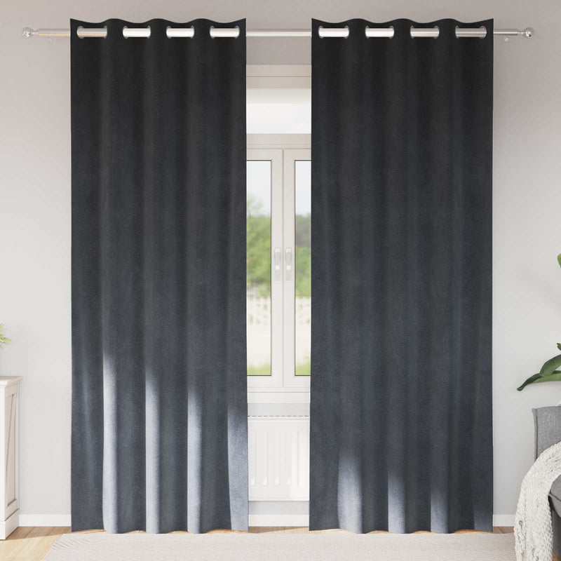 Load image into Gallery viewer, Vidaxl verduisterende gordijnen 2 pcs lichtgrijs 140 x 225 cm fluweel

