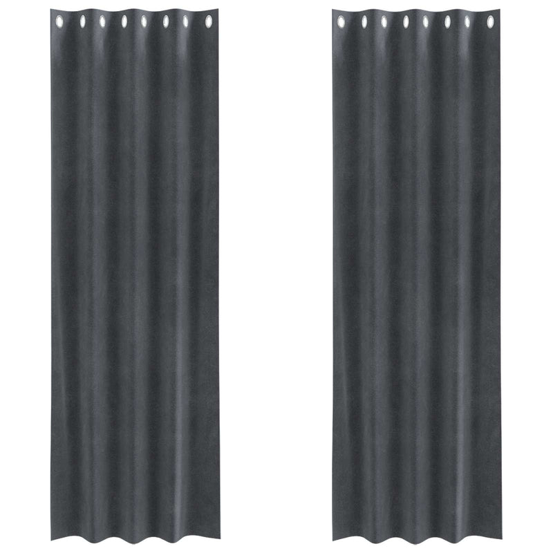 Load image into Gallery viewer, Vidaxl verduisterende gordijnen 2 pcs lichtgrijs 140 x 225 cm fluweel
