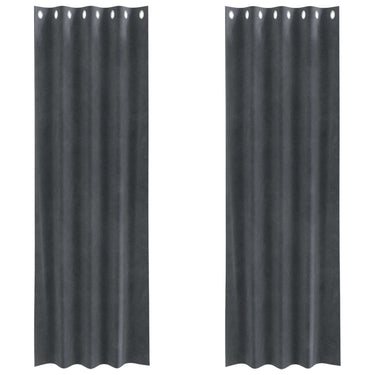 Vidaxl verduisterende gordijnen 2 pcs lichtgrijs 140 x 260 cm fluweel