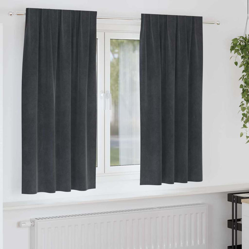 Load image into Gallery viewer, Vidaxl verduisterende gordijnen 2 pcs lichtgrijs 140 x 175 cm fluweel
