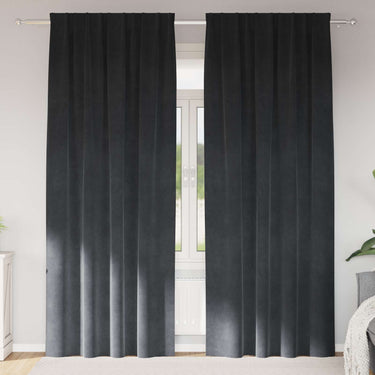 Vidaxl verduisterende gordijnen 2 pcs lichtgrijs 140 x 245 cm fluweel