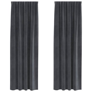 Vidaxl verduisterende gordijnen 2 pcs lichtgrijs 140 x 260 cm fluweel