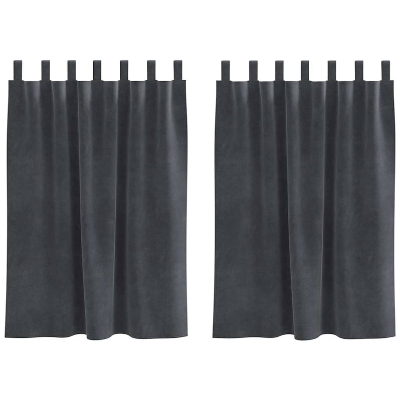 Load image into Gallery viewer, Vidaxl verduisterende gordijnen 2 pcs lichtgrijs 140 x 140 cm fluweel
