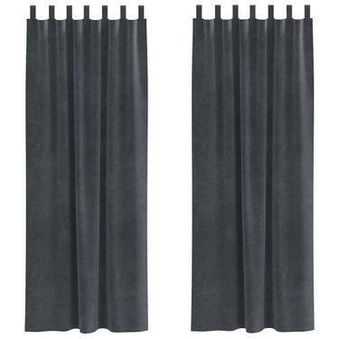 Vidaxl verduisterende gordijnen 2 pcs lichtgrijs 140 x 225 cm fluweel