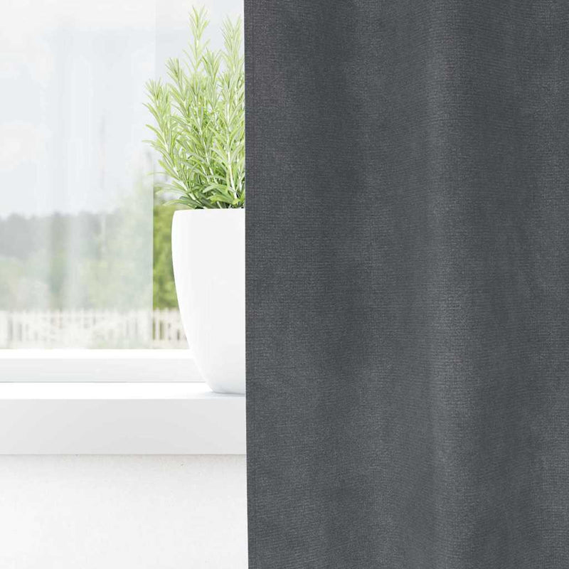 Load image into Gallery viewer, Vidaxl verduisterende gordijnen 2 pcs lichtgrijs 140 x 140 cm fluweel

