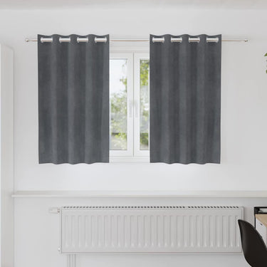 Vidaxl verduisterende gordijnen 2 pcs lichtgrijs 140 x 140 cm fluweel