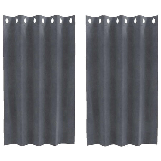 Vidaxl verduisterende gordijnen 2 pcs lichtgrijs 140 x 140 cm fluweel