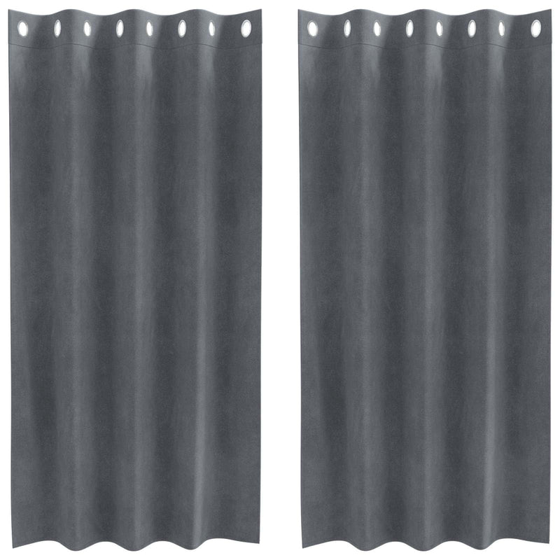 Load image into Gallery viewer, Vidaxl verduisterende gordijnen 2 pcs lichtgrijs 140 x 175 cm fluweel
