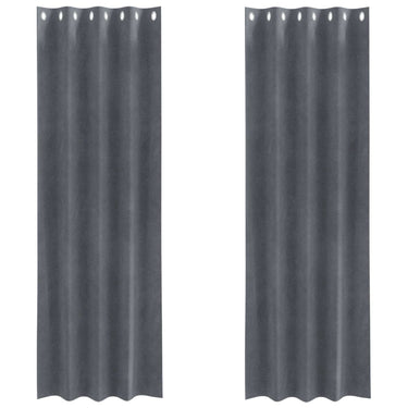 Vidaxl verduisterende gordijnen 2 pcs lichtgrijs 140 x 225 cm fluweel