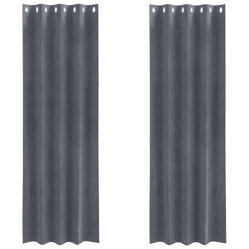 Load image into Gallery viewer, Vidaxl verduisterende gordijnen 2 pcs lichtgrijs 140 x 225 cm fluweel
